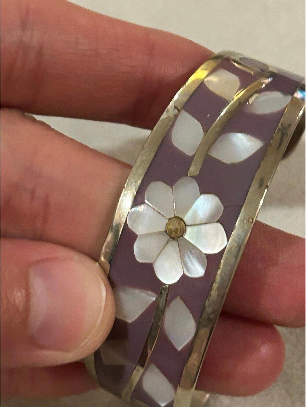 bracelet made in Mexico flower 925 sterling silver - Picture 2 of 12